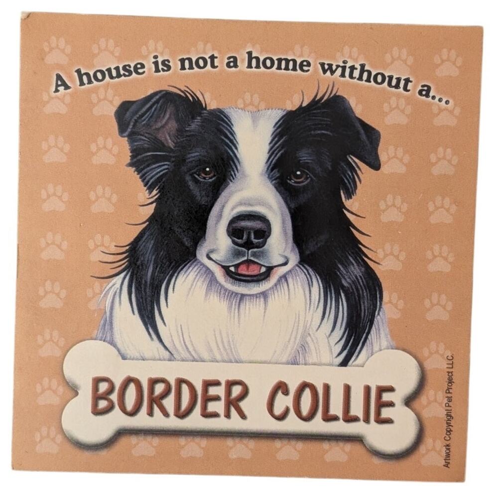 Vtg Border Collie Magnet Dog Lover